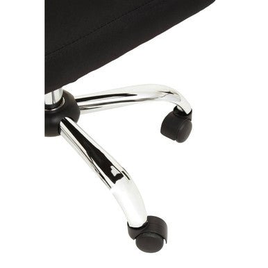 Brent Black And Chrome Home Office Chair 8 - Online Bedrooms