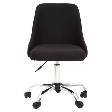 Brent Black And Chrome Home Office Chair 1 - Online Bedrooms