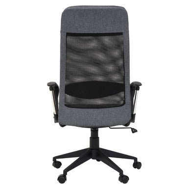 Brent Black Mesh And Grey Fabric Home Office Chair 4 - Online Bedrooms