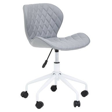 Brent Grey And White Home Office Chair 9 - Online Bedrooms