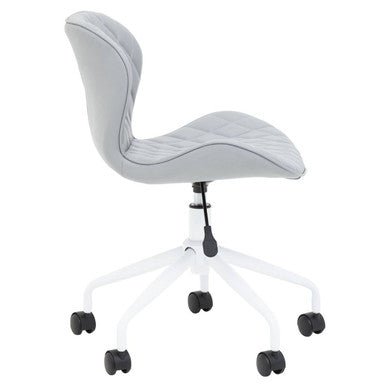 Brent Grey And White Home Office Chair 3 - Online Bedrooms