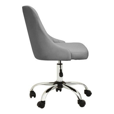 Brent Grey Leather Effect Home Office Chair 2 - Online Bedrooms