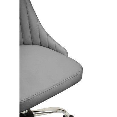 Brent Grey Leather Effect Home Office Chair 6 - Online Bedrooms