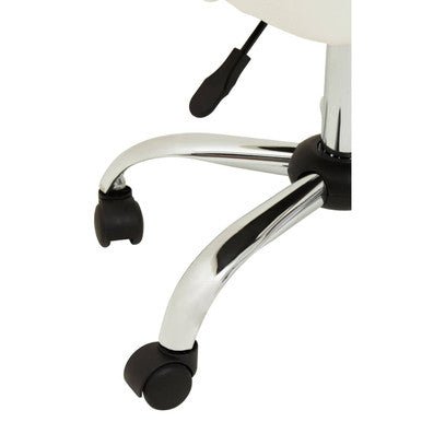 Brent Off White Leather Effect Home Office Chair 10 - Online Bedrooms