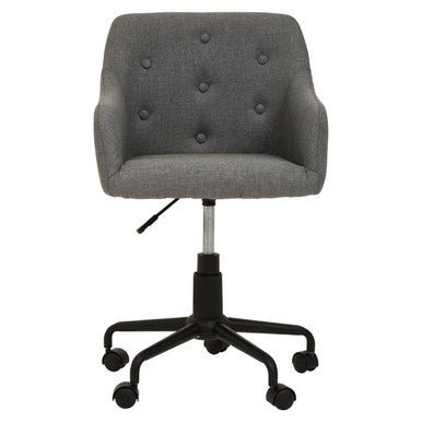 Brent Tufted Grey And Black Home Office Chair 2 - Online Bedrooms