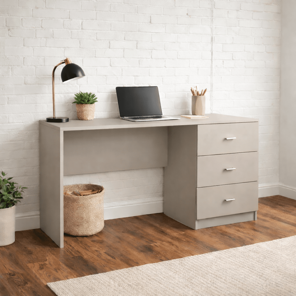Linby 3 Drawer Office Desk in Cashmere