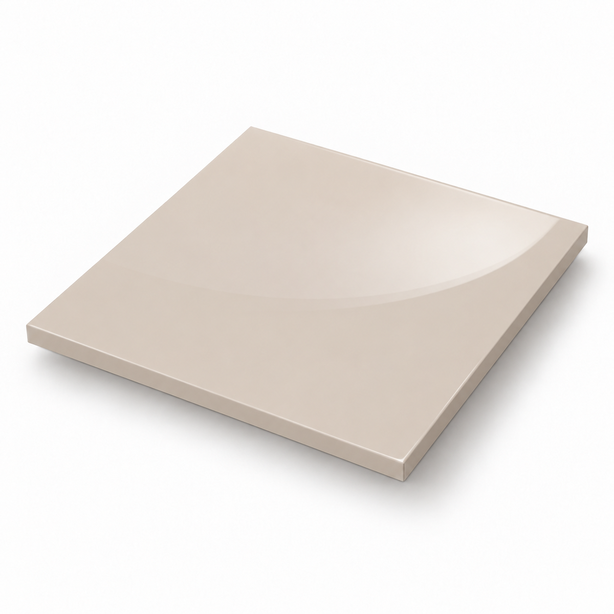 Cashmere gloss colour sample, premium angled view on a white background