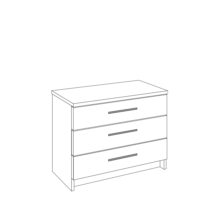 Chest of Drawers - 3 Drawers 9 - Online Bedrooms