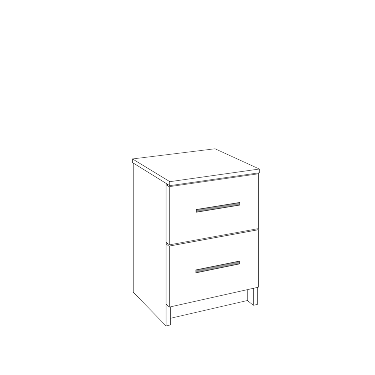 Chest of Drawers With 2 Drawers 3 - Online Bedrooms