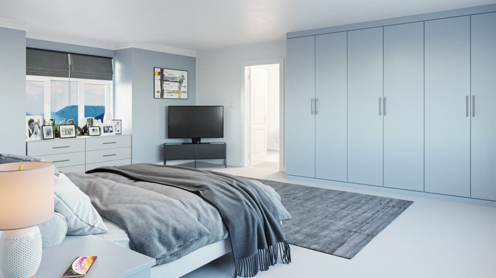 Denim Blue (Matt) Sample 2 - Online Bedrooms