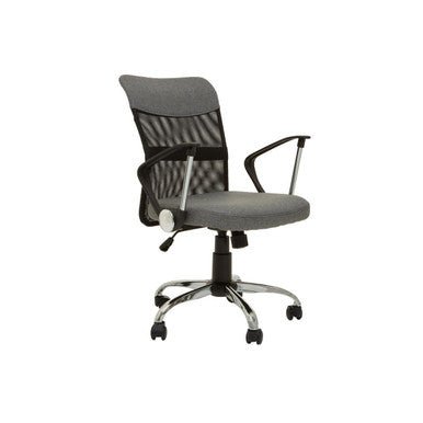 Fenix Grey Home Office Chair With Chrome Arms 9 - Online Bedrooms