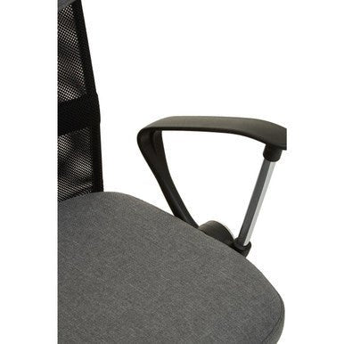 Fenix Grey Home Office Chair With Chrome Arms 6 - Online Bedrooms
