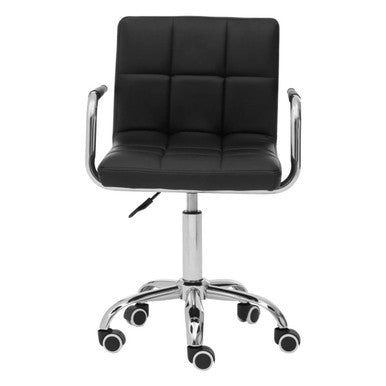 Finn Black Home Office Chair With Swivel Base 1 - Online Bedrooms