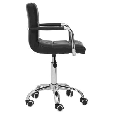 Finn Black Home Office Chair With Swivel Base 2 - Online Bedrooms