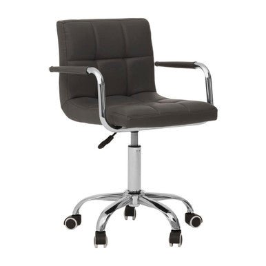 Finn Grey Home Office Chair With Swivel Base 9 - Online Bedrooms