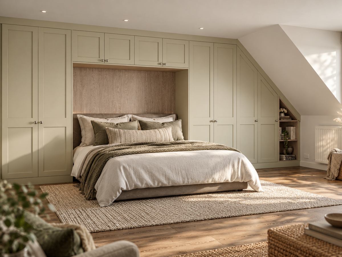 mussel quality wardrobe furniture in a premium bedroom with natural light