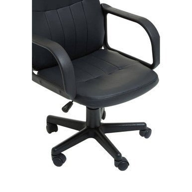 Flint Black Pu Home Office Chair 6 - Online Bedrooms