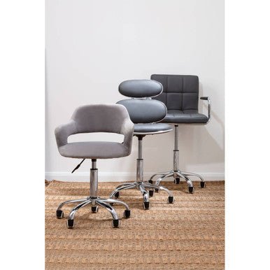 Fran Grey Pu Home Office Chair 5 - Online Bedrooms