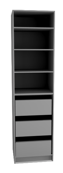 Freestanding Single Wardrobe - W: 600mm x H: 2250mm x D: 620mm 5 - Online Bedrooms