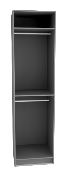Freestanding Single Wardrobe - W: 600mm x H: 2250mm x D: 620mm 4 - Online Bedrooms