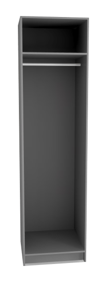 Freestanding Single Wardrobe - W: 600mm x H: 2250mm x D: 620mm 6 - Online Bedrooms