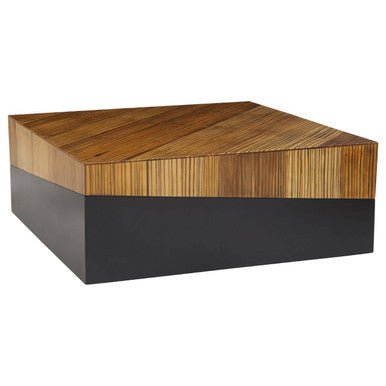 Gabor Black and Natural Bamboo Large Square Coffee Table 4 - Online Bedrooms