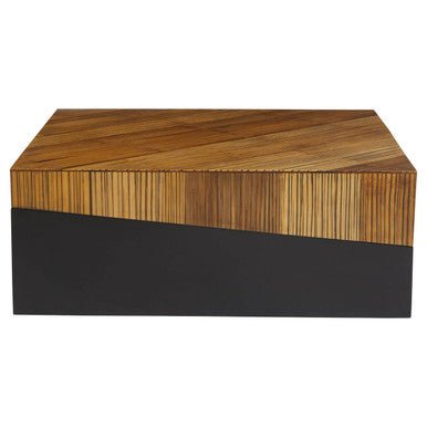 Gabor Black and Natural Bamboo Large Square Coffee Table 5 - Online Bedrooms