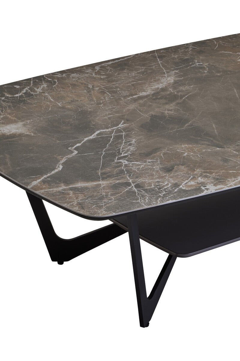 Imperia Grey Marble Effect Ceramic Rectangular Coffee Table 5 - Online Bedrooms