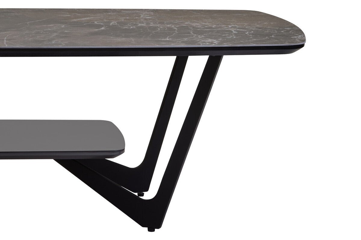 Imperia Grey Marble Effect Ceramic Rectangular Coffee Table 4 - Online Bedrooms
