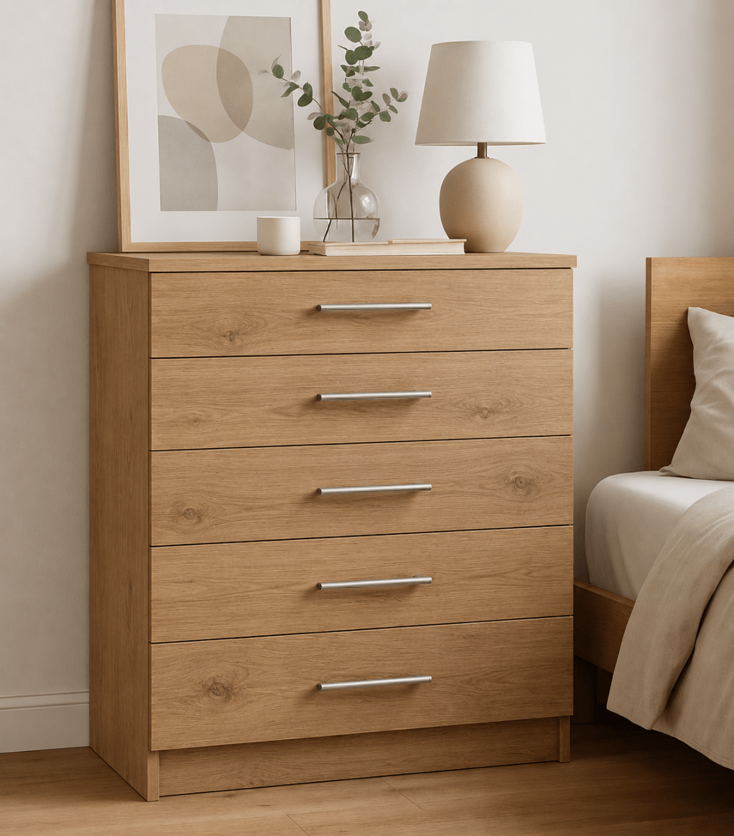Linby 4 Drawer Chest of Drawers in Natural Nebraska Oak