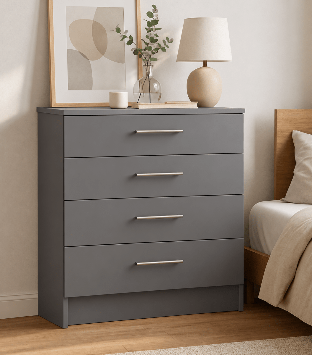 Linby 4 Drawer Chest of Drawers in Graphite