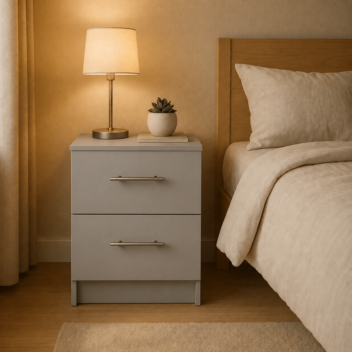 Lowdham Bedside Table 2 - Online Bedrooms