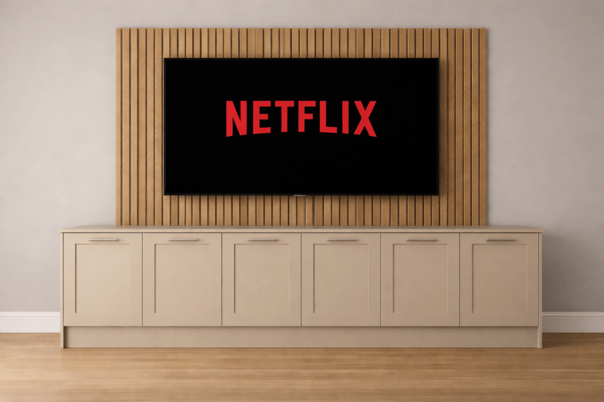 Media Wall Entertainment Shaker Base Unit - For Up to 130" TVs 7 - Online Bedrooms