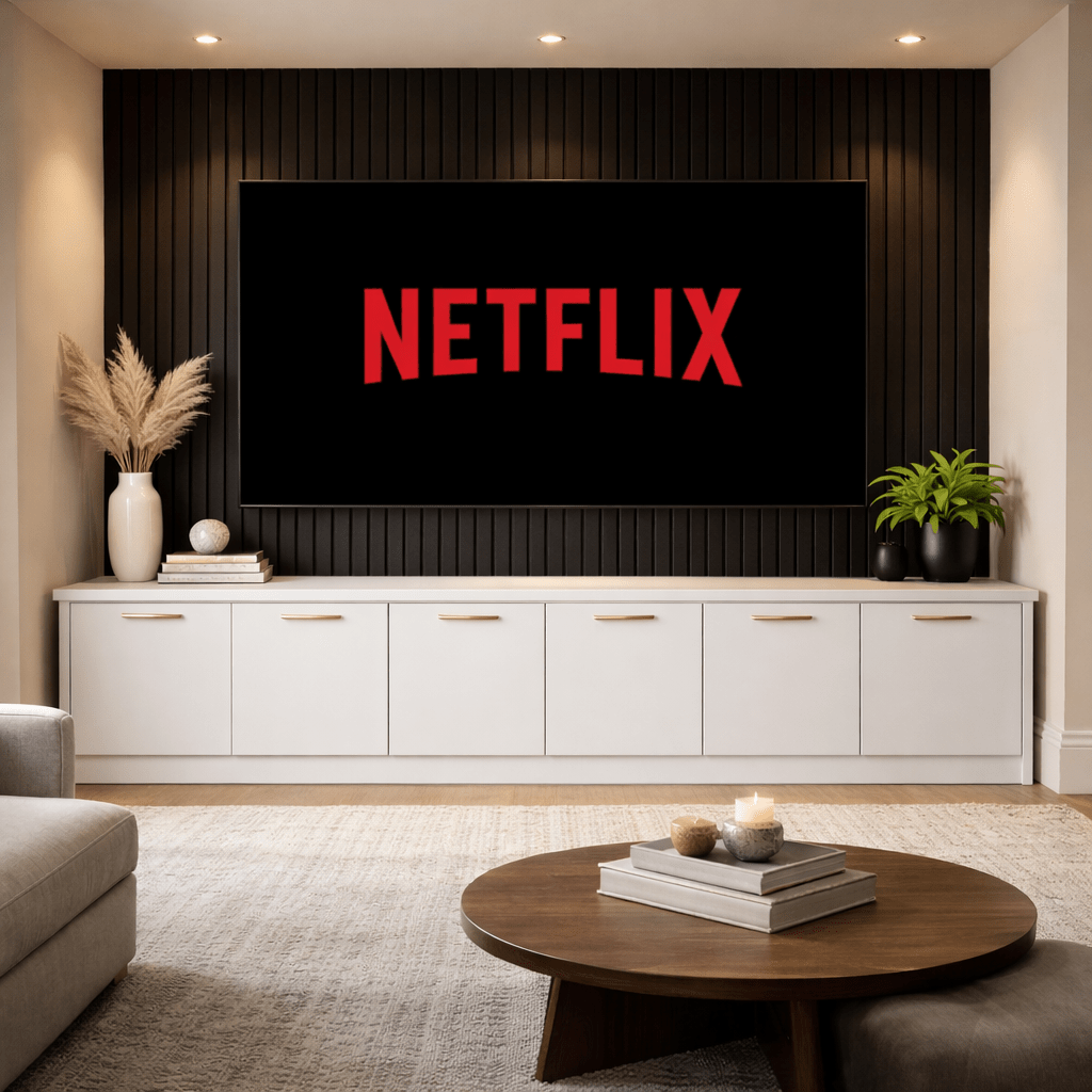 Media Wall Entertainment Smooth Base Unit - For Up to 130" TVs 1 - Online Bedrooms