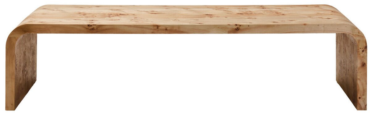 Mota Natural Burl Wood Curved Coffee Table 2 - Online Bedrooms