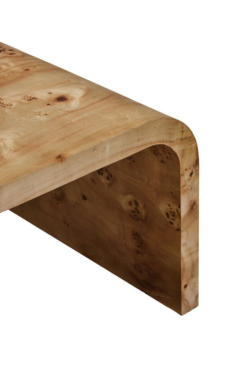 Mota Natural Burl Wood Curved Coffee Table 12 - Online Bedrooms