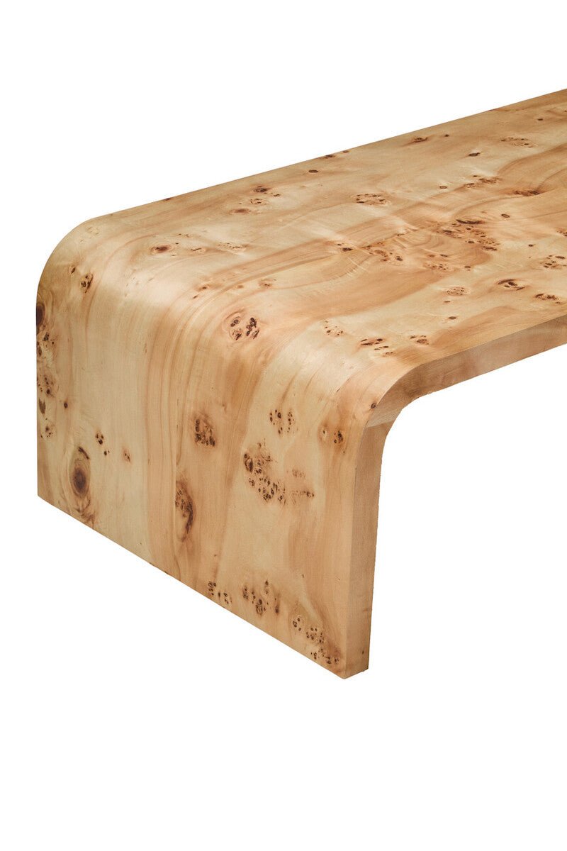 Mota Natural Burl Wood Curved Coffee Table 11 - Online Bedrooms