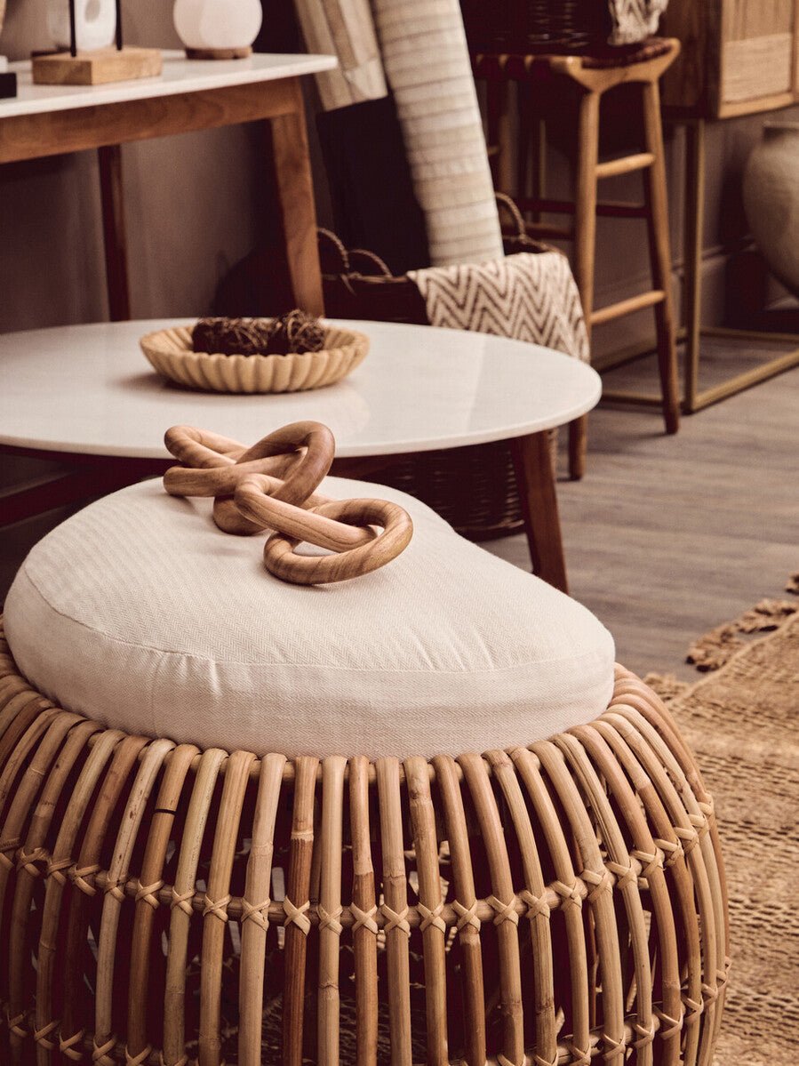 Myan Natural Acacia Wood and White Marble Round Coffee Table 24 - Online Bedrooms