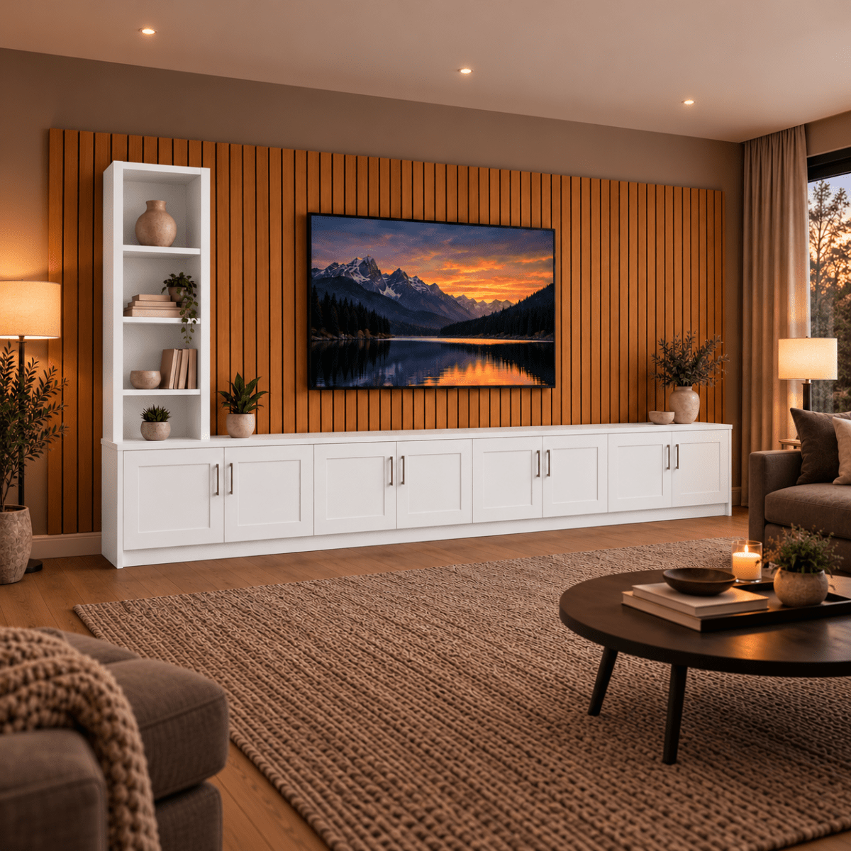 Shire Shaker Media Wall Unit - Left Hand Bookcase 32 - Online Bedrooms