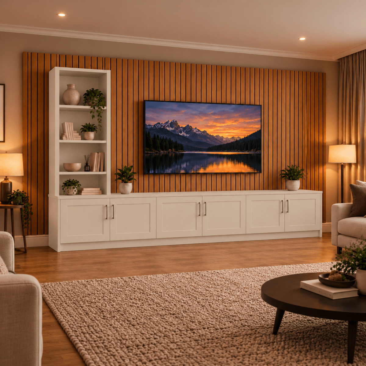Shire Shaker Media Wall Unit - Left Hand Bookcase 21 - Online Bedrooms