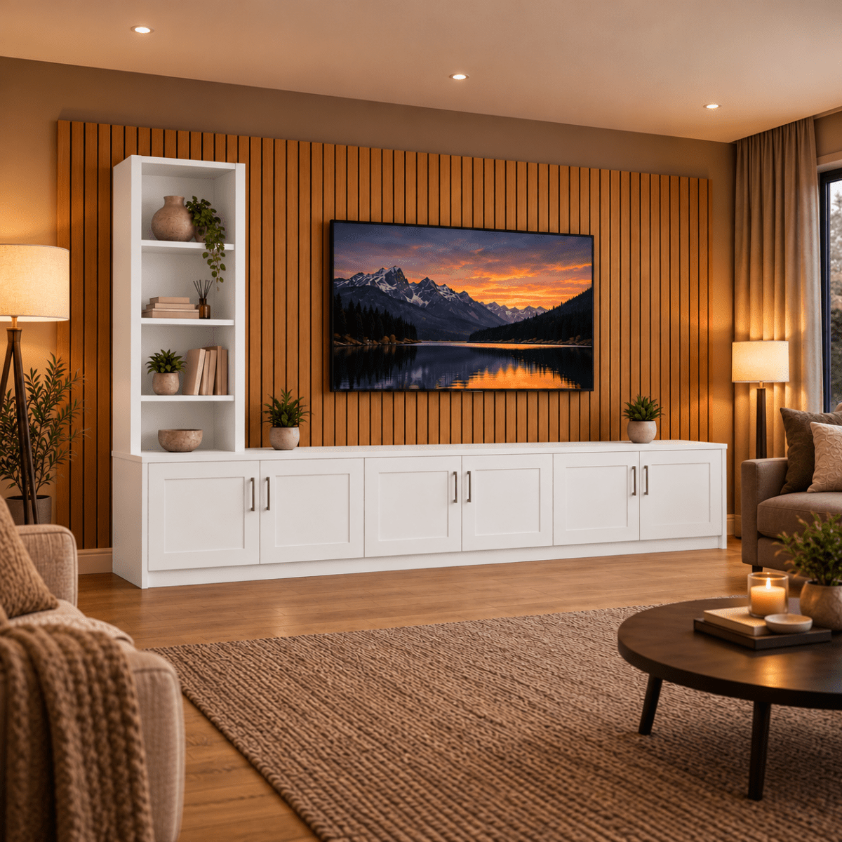 Shire Shaker Media Wall Unit - Left Hand Bookcase 14 - Online Bedrooms