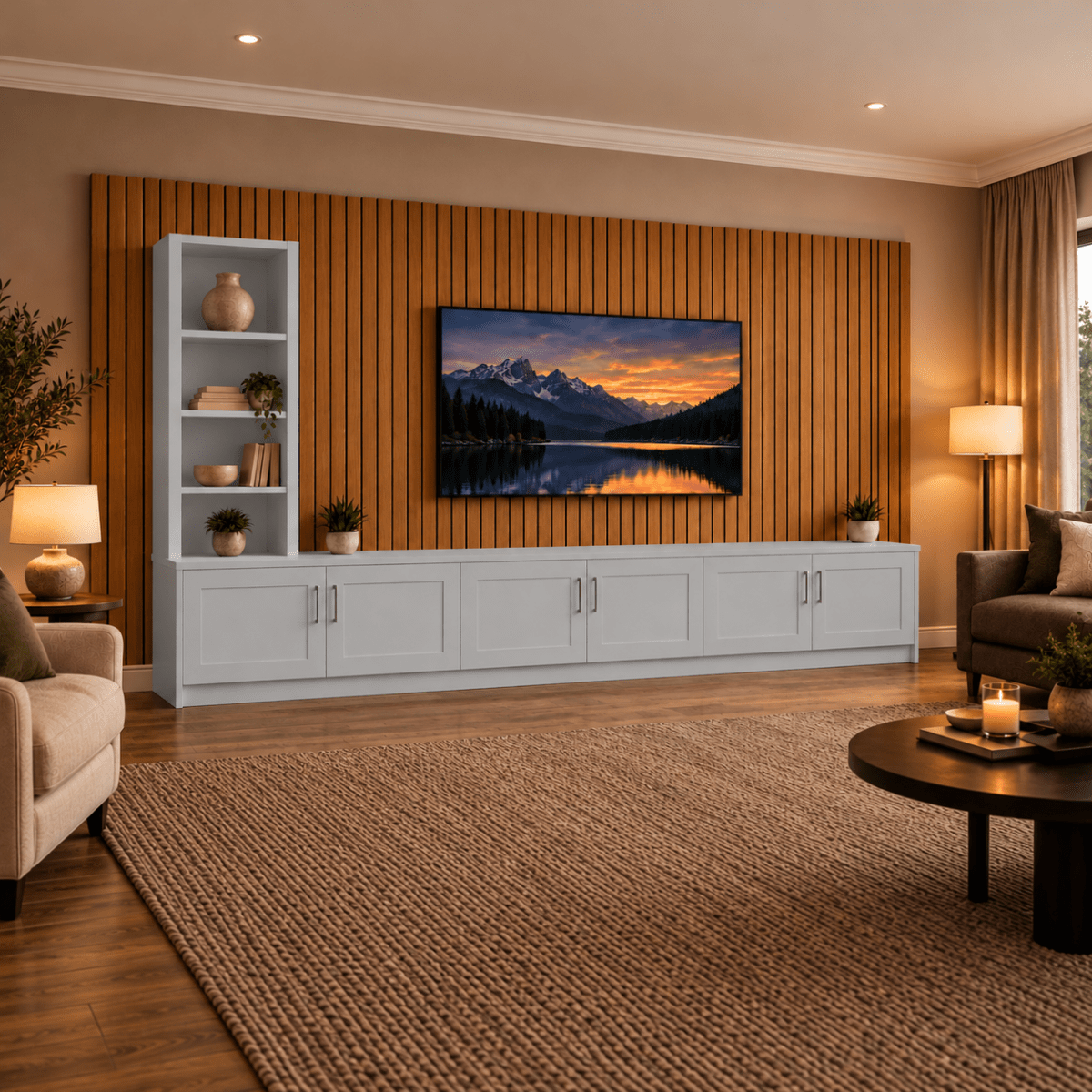 Shire Shaker Media Wall Unit - Left Hand Bookcase 29 - Online Bedrooms