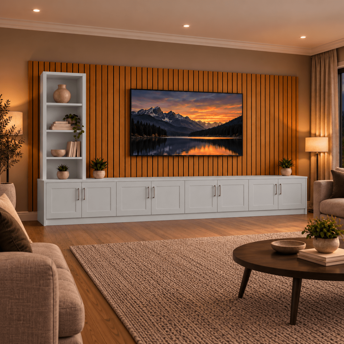 Shire Shaker Media Wall Unit - Left Hand Bookcase 41 - Online Bedrooms
