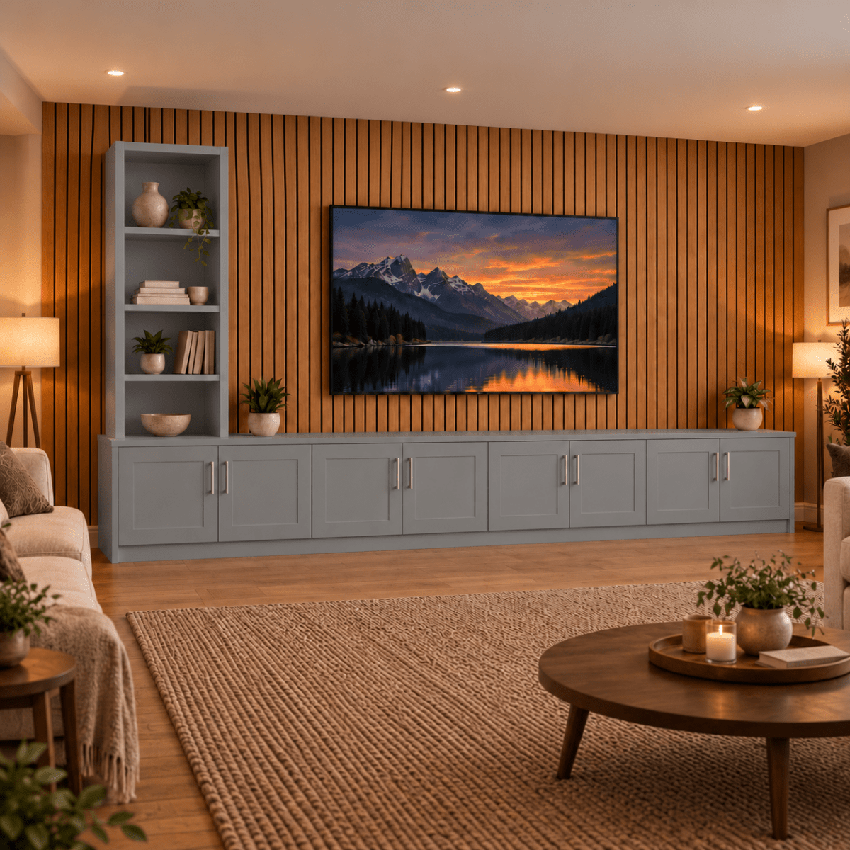 Shire Shaker Media Wall Unit - Left Hand Bookcase 48 - Online Bedrooms