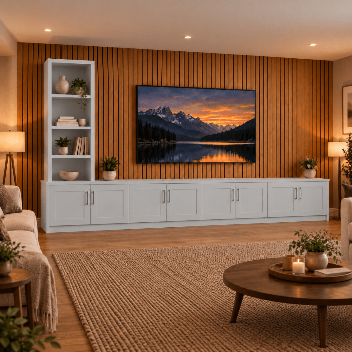 Shire Shaker Media Wall Unit - Left Hand Bookcase 47 - Online Bedrooms