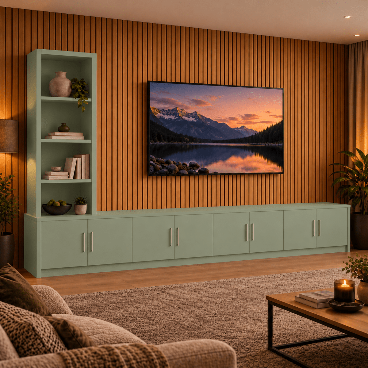 Shire Smooth Media Wall Unit - Left Hand Bookcase 42 - Online Bedrooms