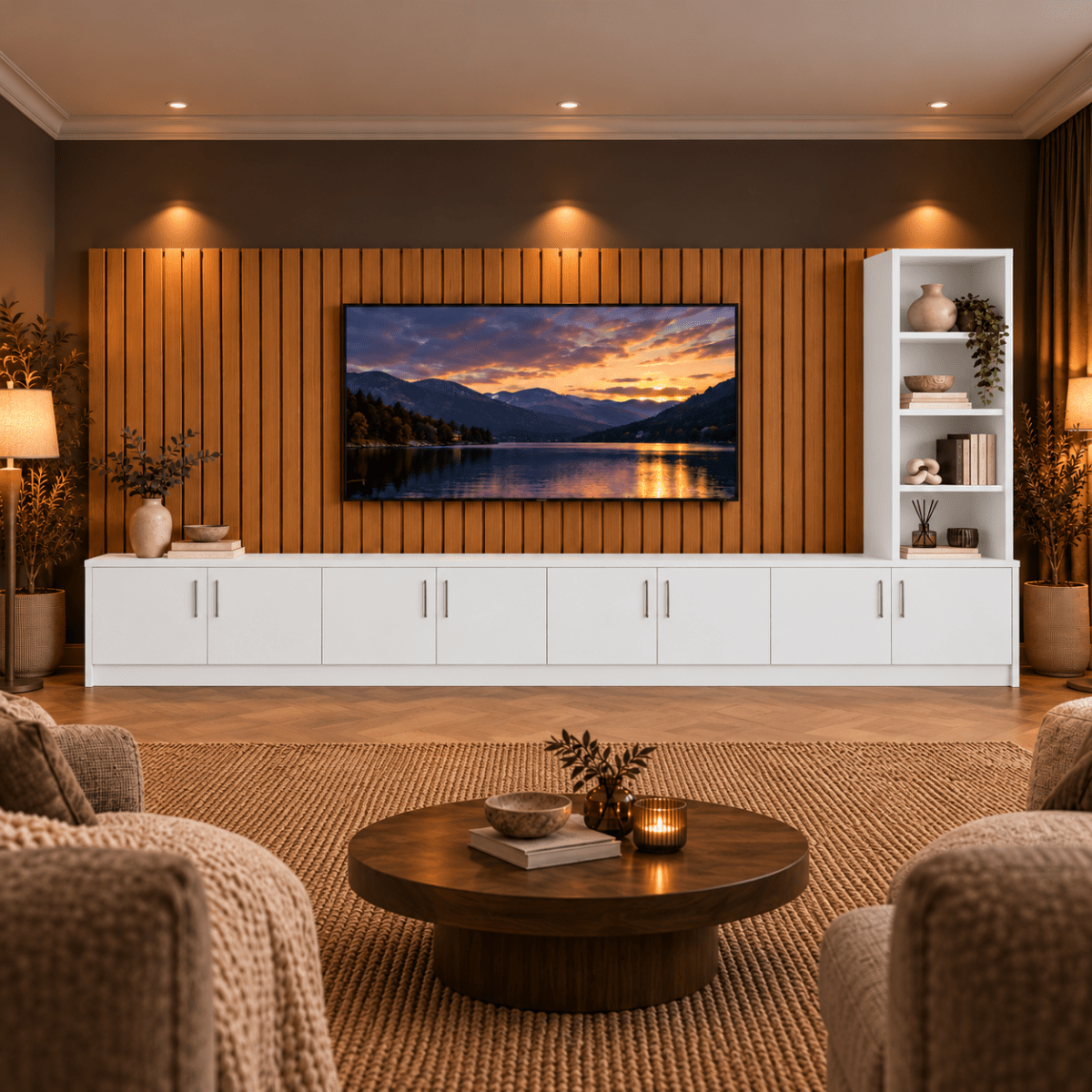 Shire Smooth Media Wall Unit - Right Hand Bookcase 44 - Online Bedrooms