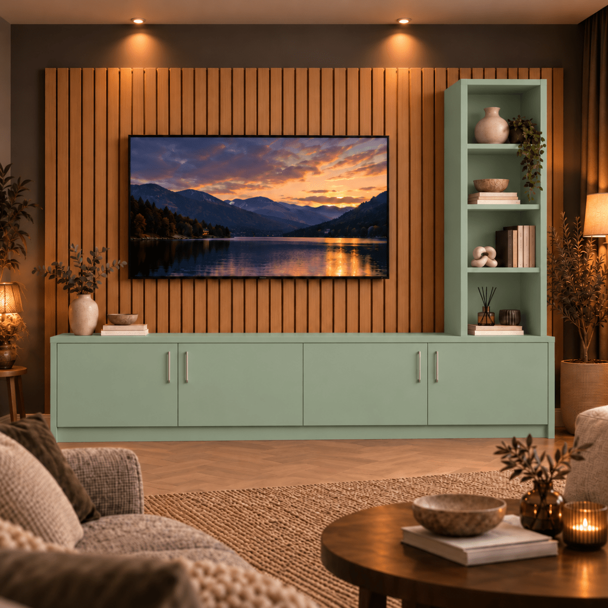 Shire Smooth Media Wall Unit - Right Hand Bookcase 7 - Online Bedrooms
