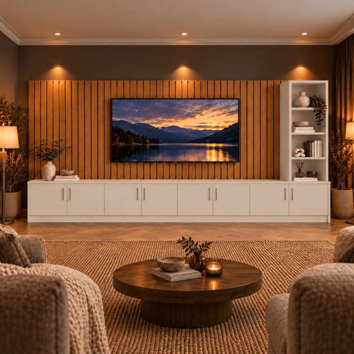 Shire Smooth Media Wall Unit - Right Hand Bookcase 45 - Online Bedrooms