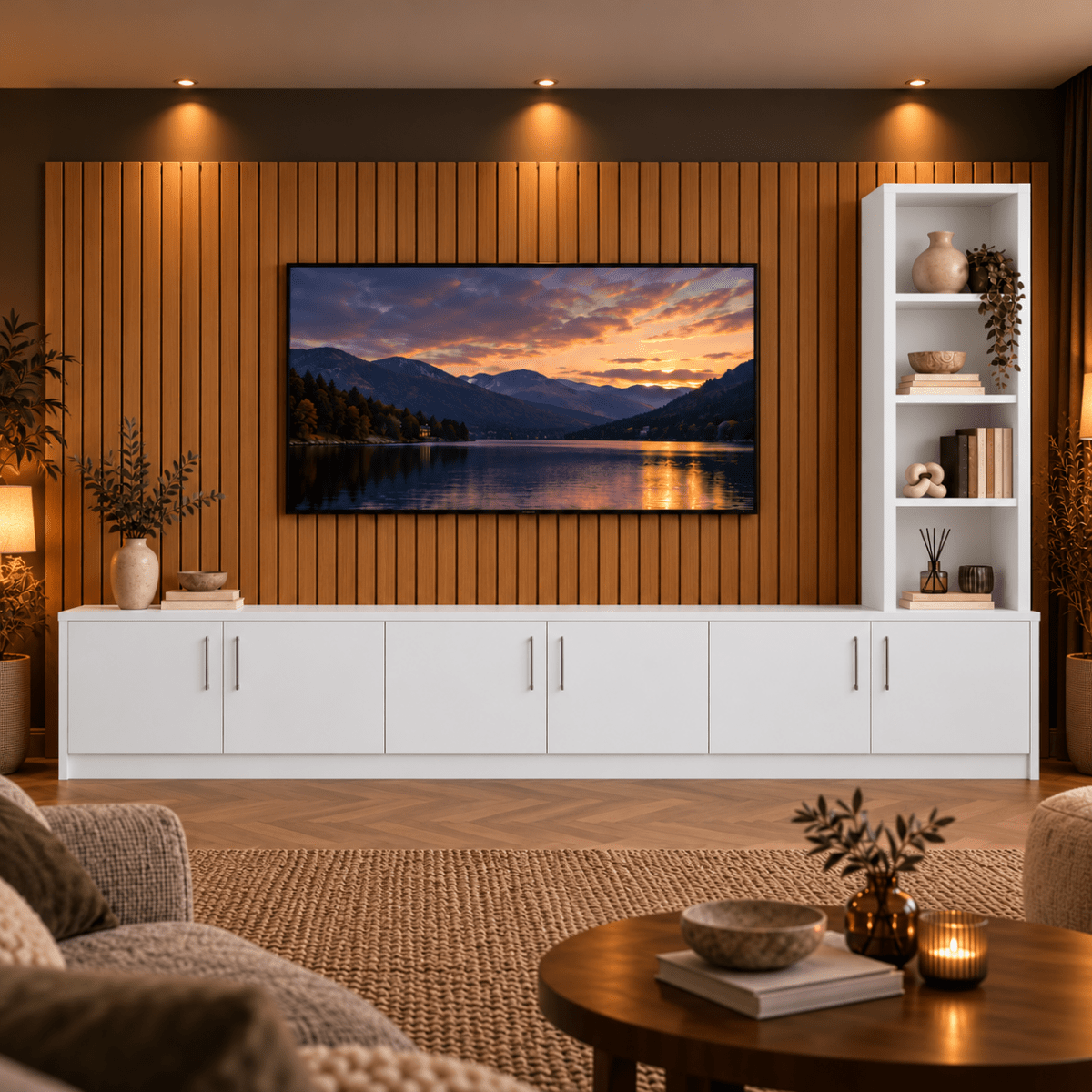 Shire Smooth Media Wall Unit - Right Hand Bookcase 30 - Online Bedrooms